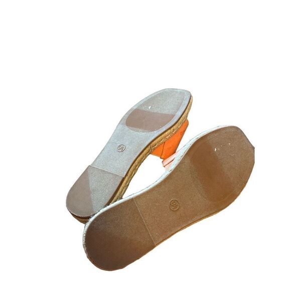 Universal Thread Women's Slides Espadrille Sandals - Orange Casual Comfort - Picture 5 of 5